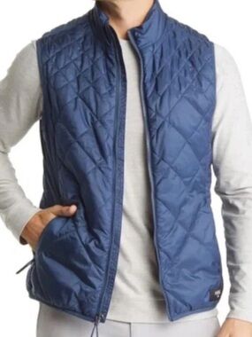 Rhône Men's Tundra Blue Quilted Vest Sz. 2XL